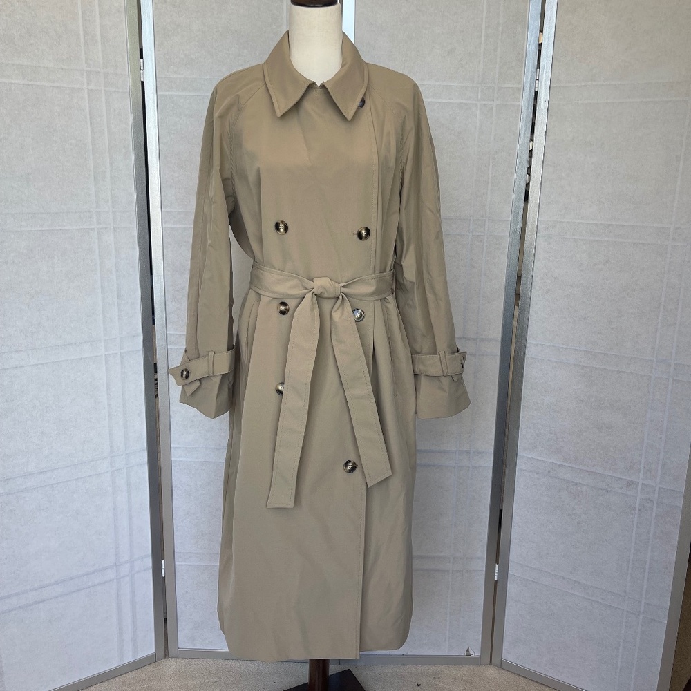 NWT H&M Beige Trench Coat sz L